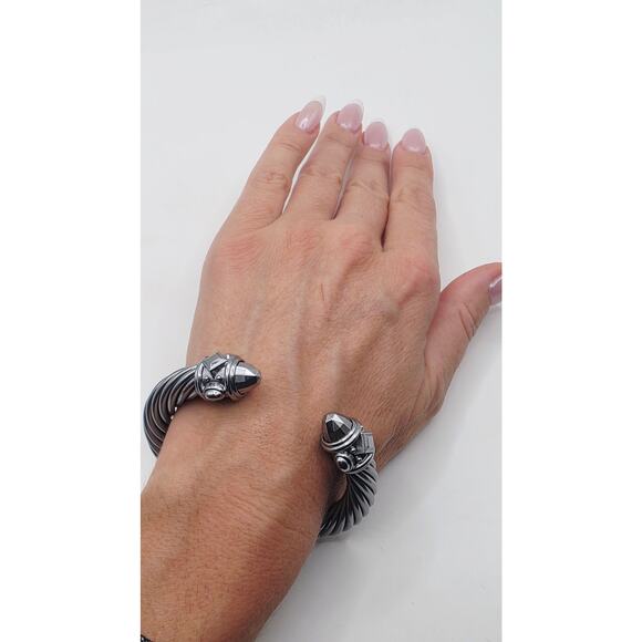 David Yurman Silver Aluminum Renaissance Cuff Bracelet - Picture 14 of 16